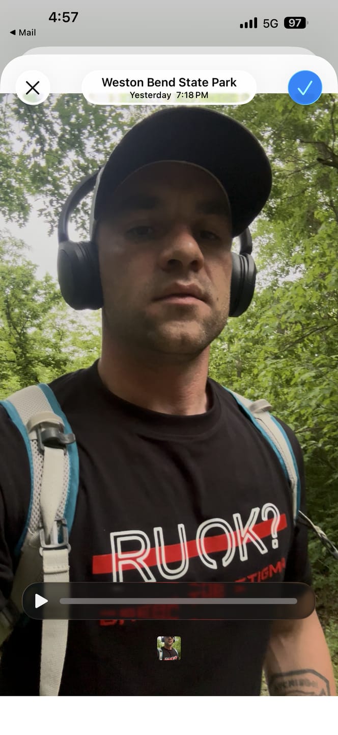 Customer photo review of Stigma-Breaking Unisex Tee- Red Line