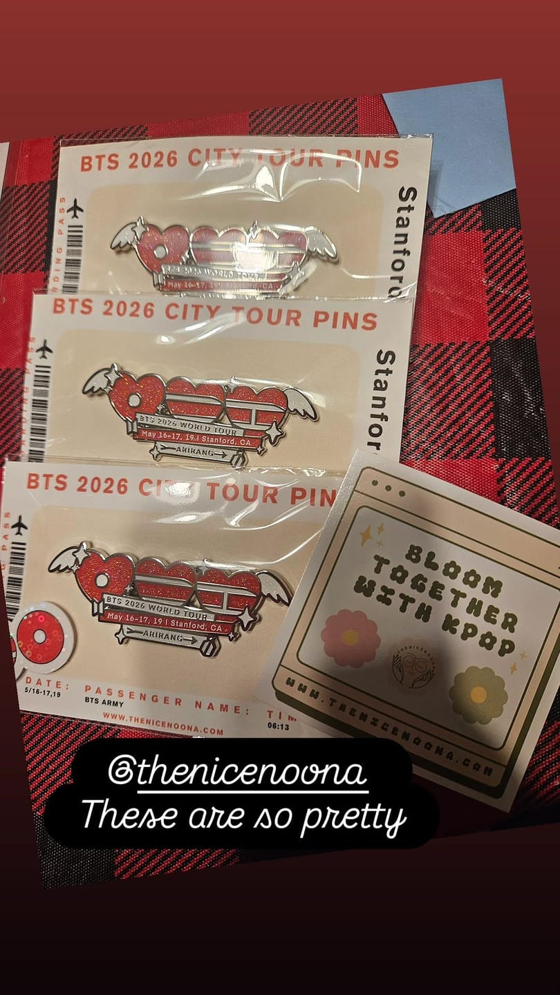 Customer photo review of (PREORDER) BTS 2026 City Tour Pin - USA Only