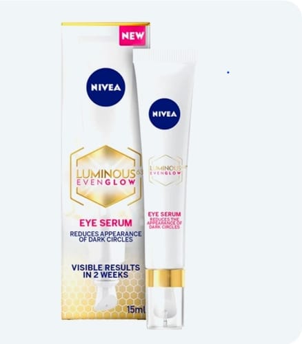 مراجعة بالصور من عميل لمنتج Nivea luminous 630 even glow eye serum 15 ml