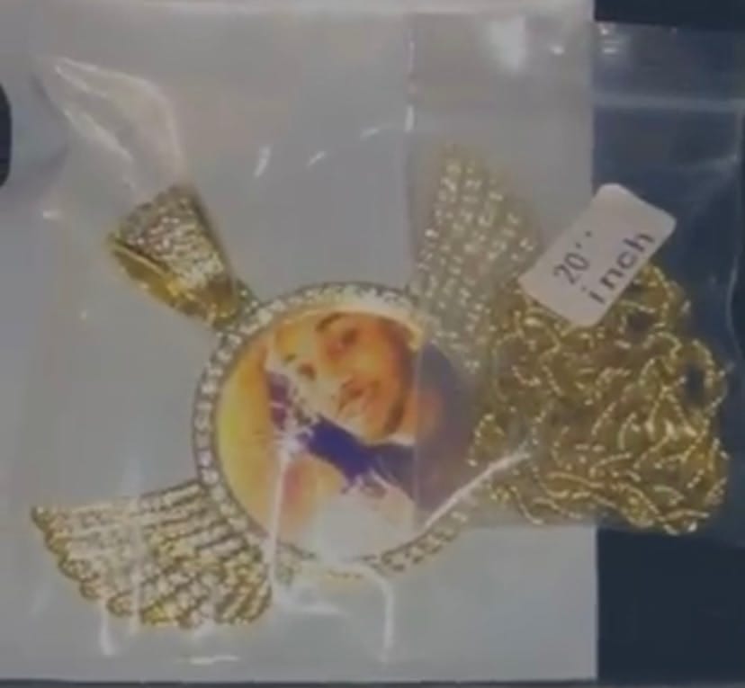 Customer photo review of Angel Wing Photo Necklace With Picture Inside – Custom Personalized Pendant