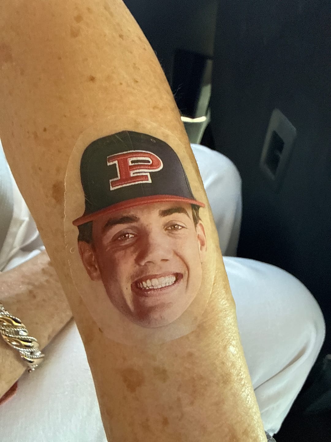Customer photo review of Custom Photo Adult Face Temporary Tattoo