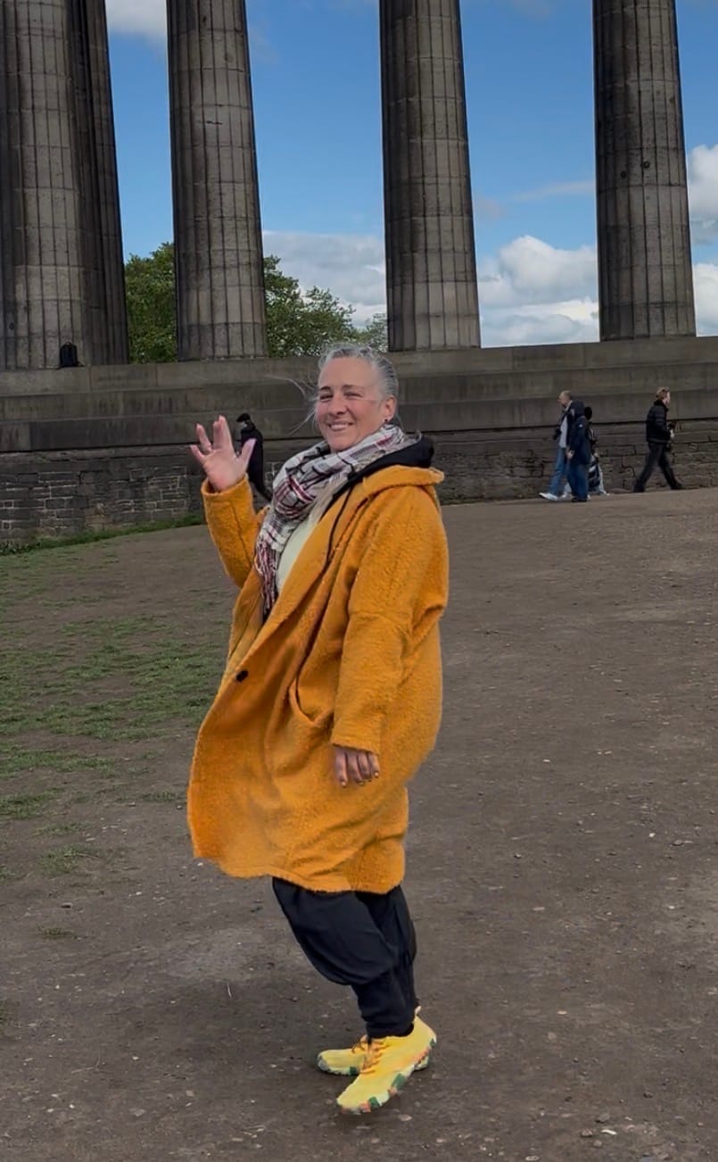 Customer photo review of Mantel Jacke Glücksglocke Senfgelb