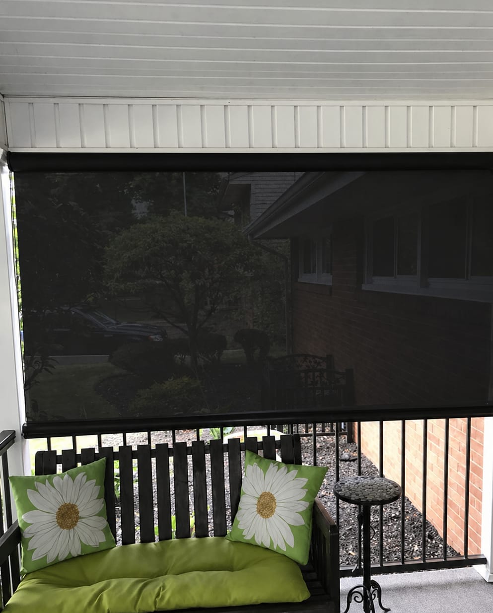 Customer photo review of Smart Motorized Outdoor Shades 5% Openness