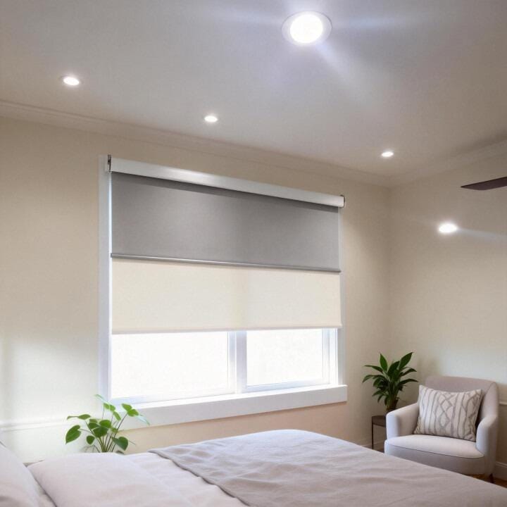 Customer photo review of Smart Motorized Dual Shades – Light Filtering & Blackout