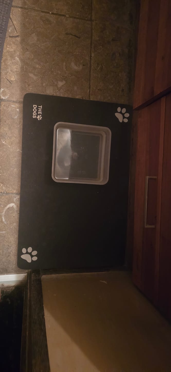 Customer photo review of Mat Absorbente para Alimentación — Absorbe derrames al instante
