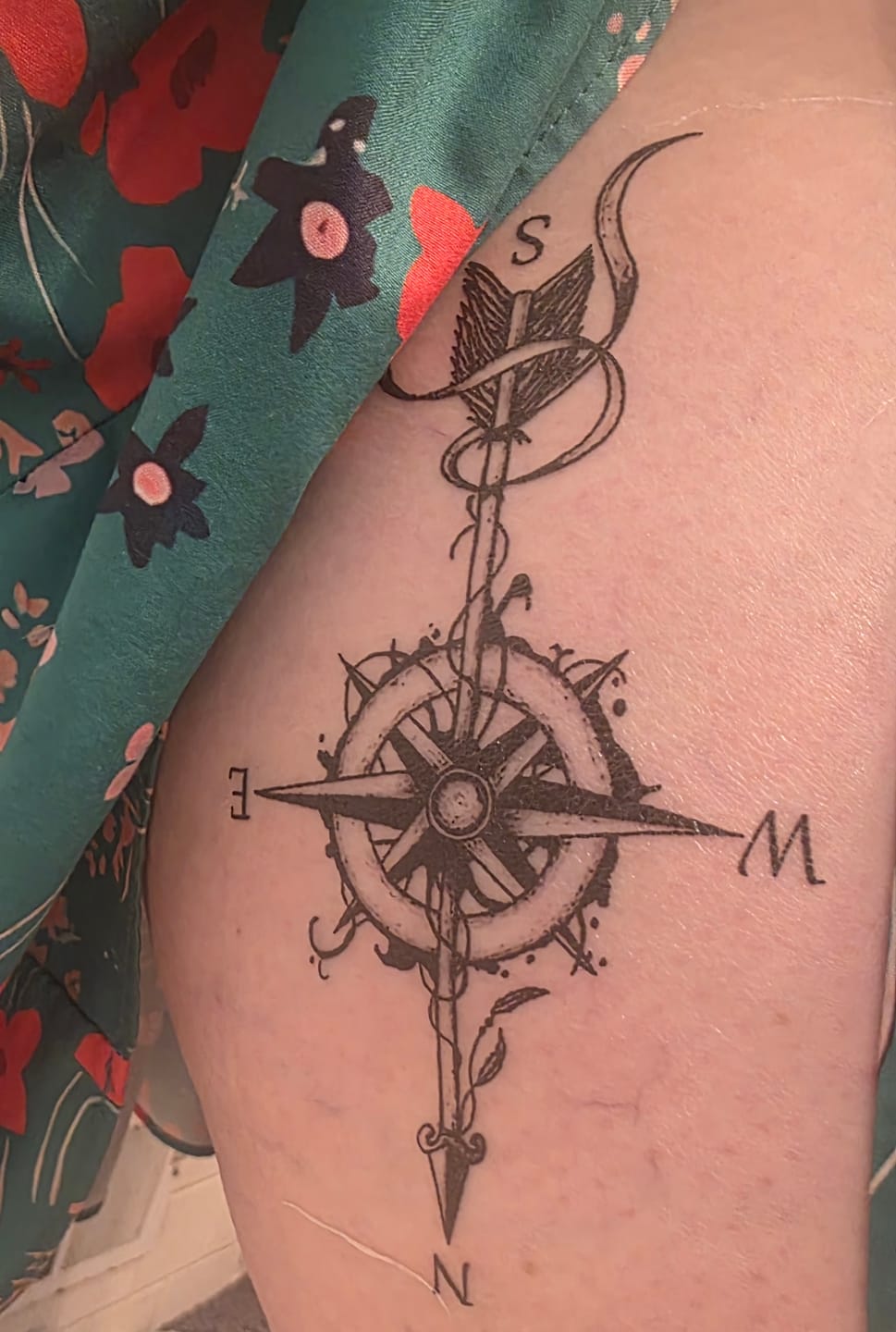 Customer photo review of Compass Tattoo