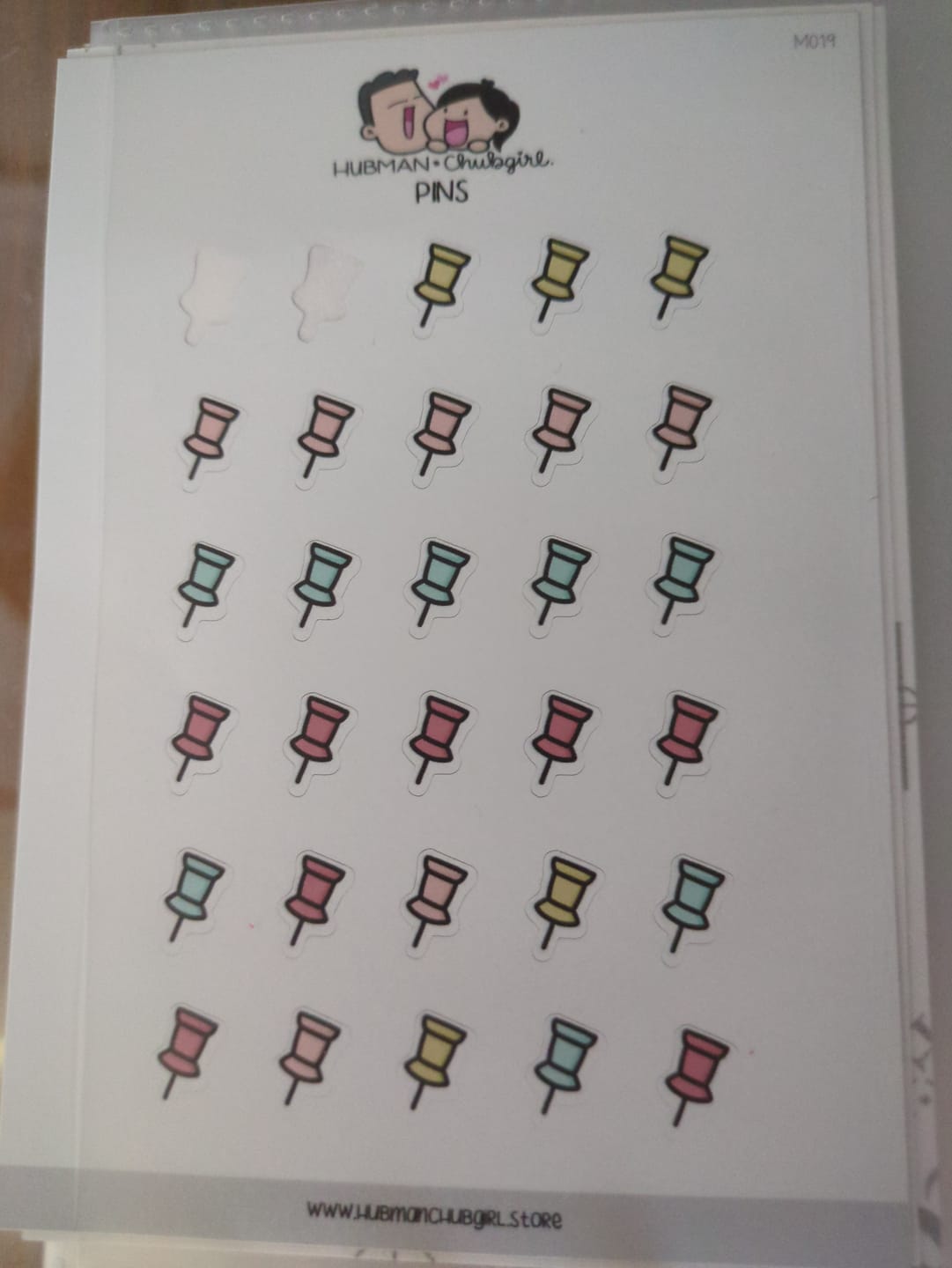 Customer photo review of Pink Pins Planner Stickers