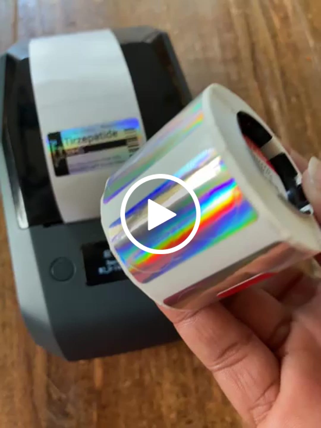 Customer video review of Hologram Label Paper for M2/M3, Suitable for Medicine Bottle Labeling