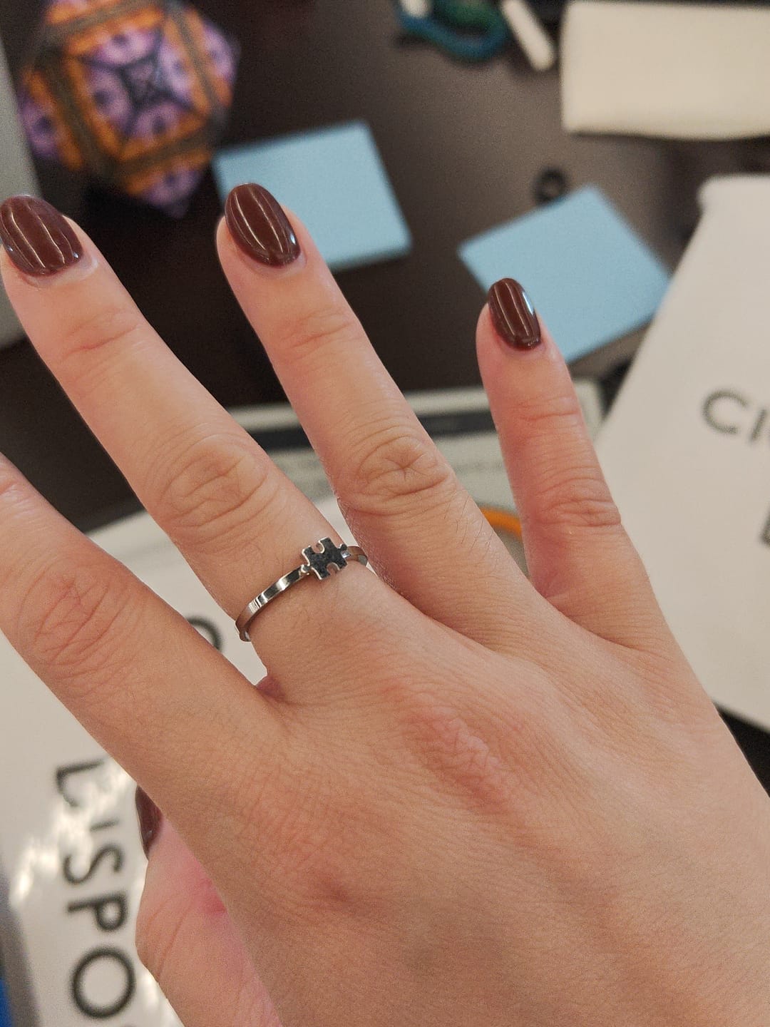 Customer photo review of Puzzle Ring (single)