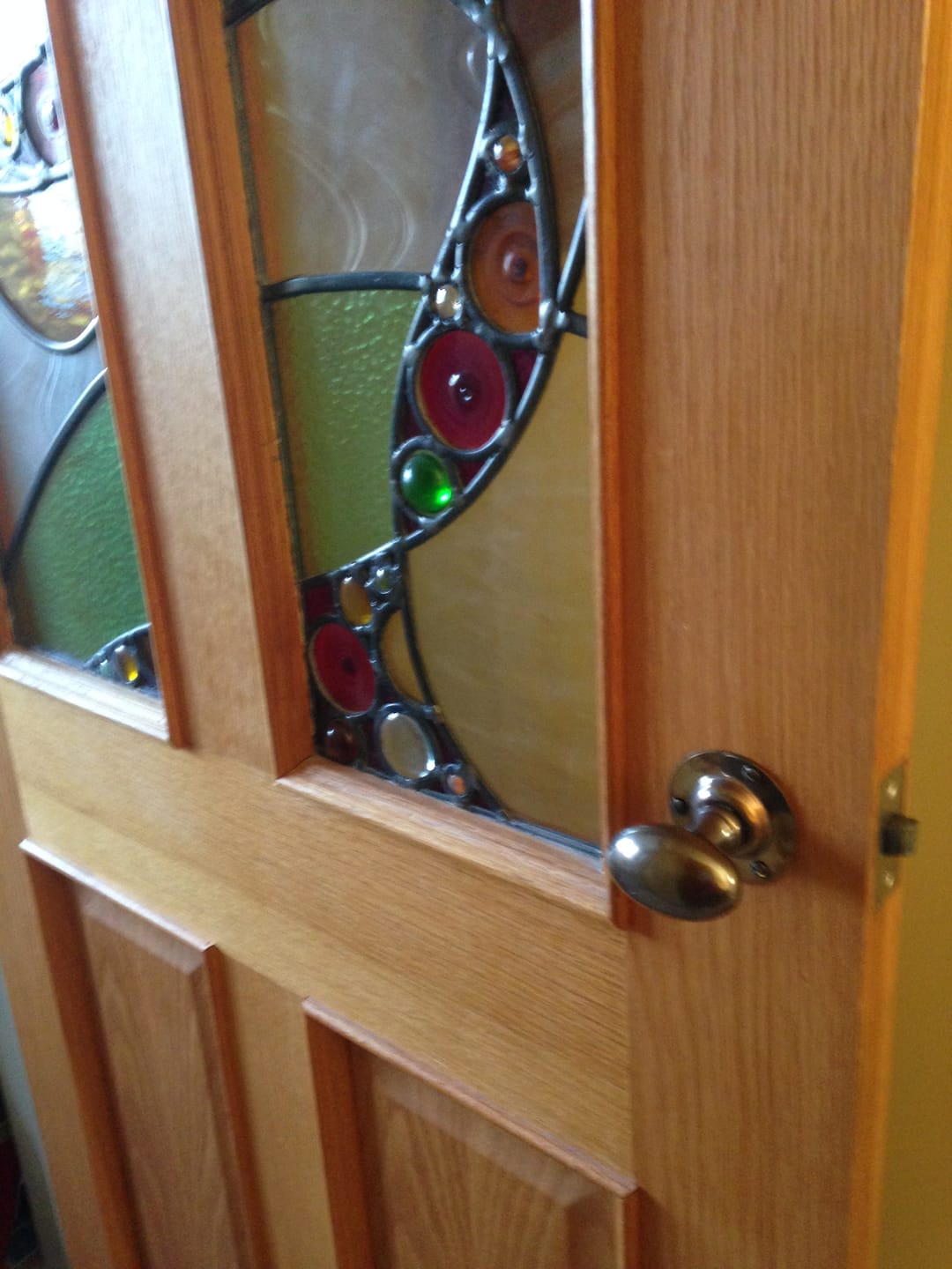 Customer photo review of Oval Brass Mortice Door Knob | Antique