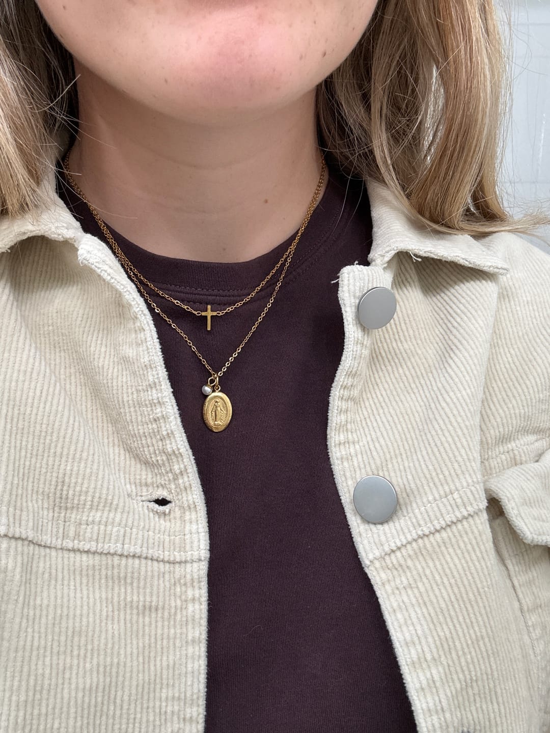 Customer photo review of Miraculous Medal Necklace PRE-ORDER