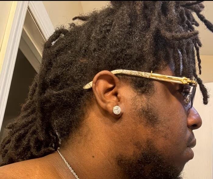 Customer photo review of S925 Sphere Earrings