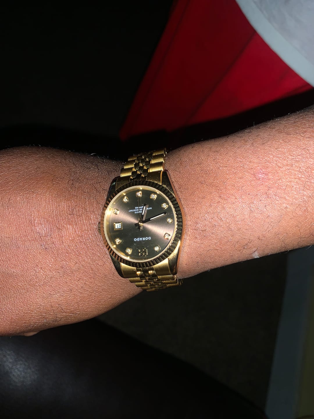 Customer photo review of DORADO Gold Timeless Watch - Chocolate