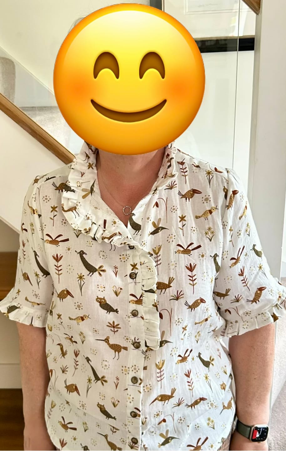 Customer photo review of Birdsong Blossom Flat Double Gauze Fabric