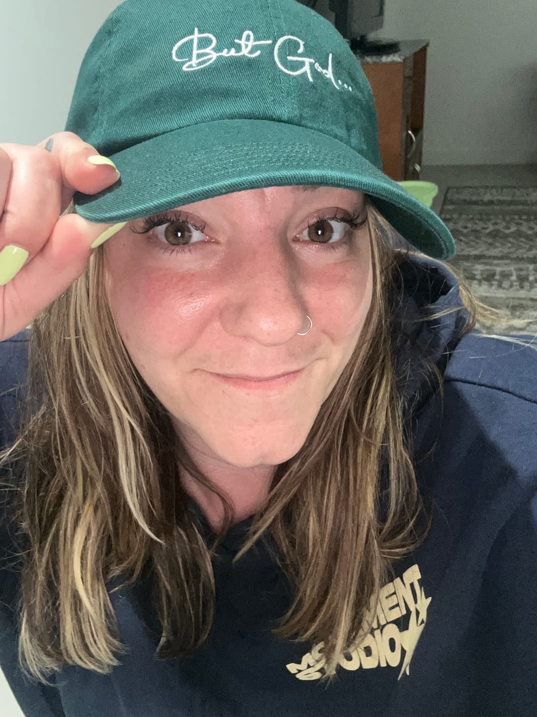 Customer photo review of But God... Ladies Hats