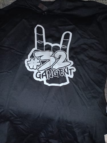 Customer photo review of 32 GANG BUDGET TEE