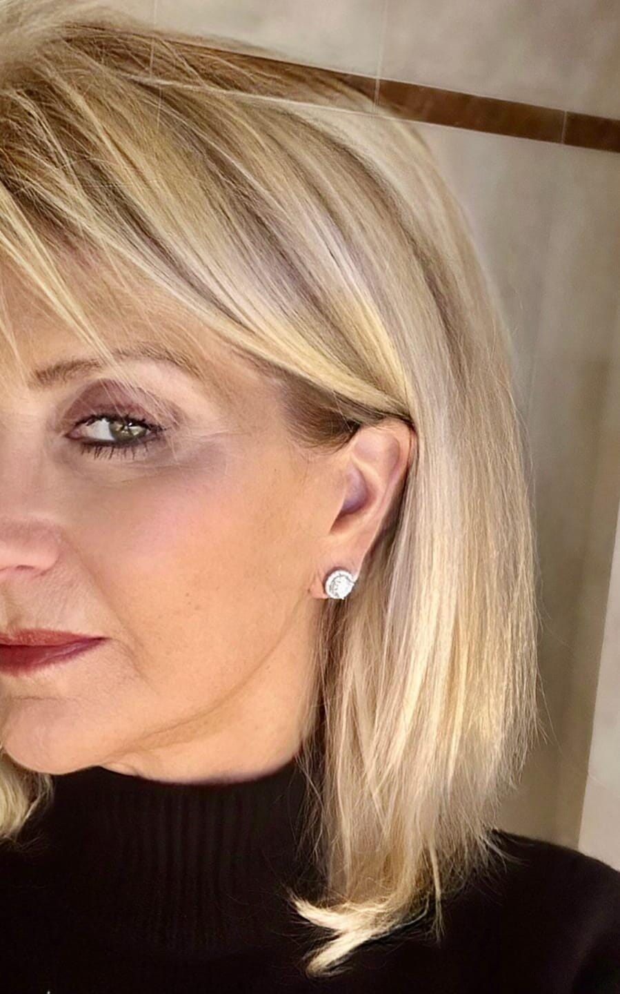Customer photo review of S925 Sphere Earrings