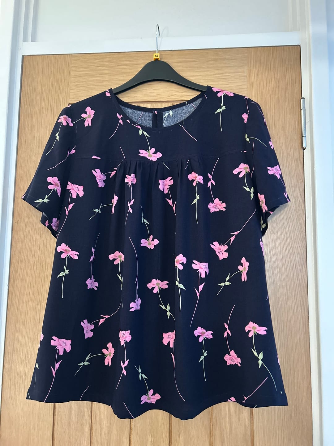 Customer photo review of Falling Flowers Viscose Challis Fabric
