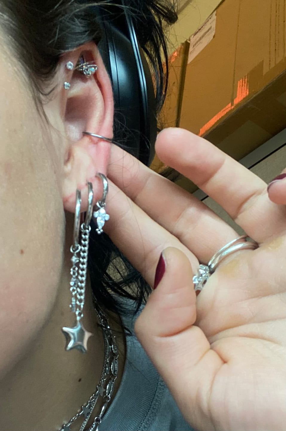 Customer photo review of Puffy Star Chain Charm