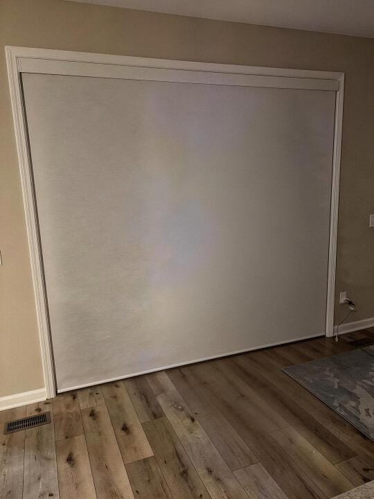 Customer photo review of Smart Motorized Roller Shades 100% Blackout Essential