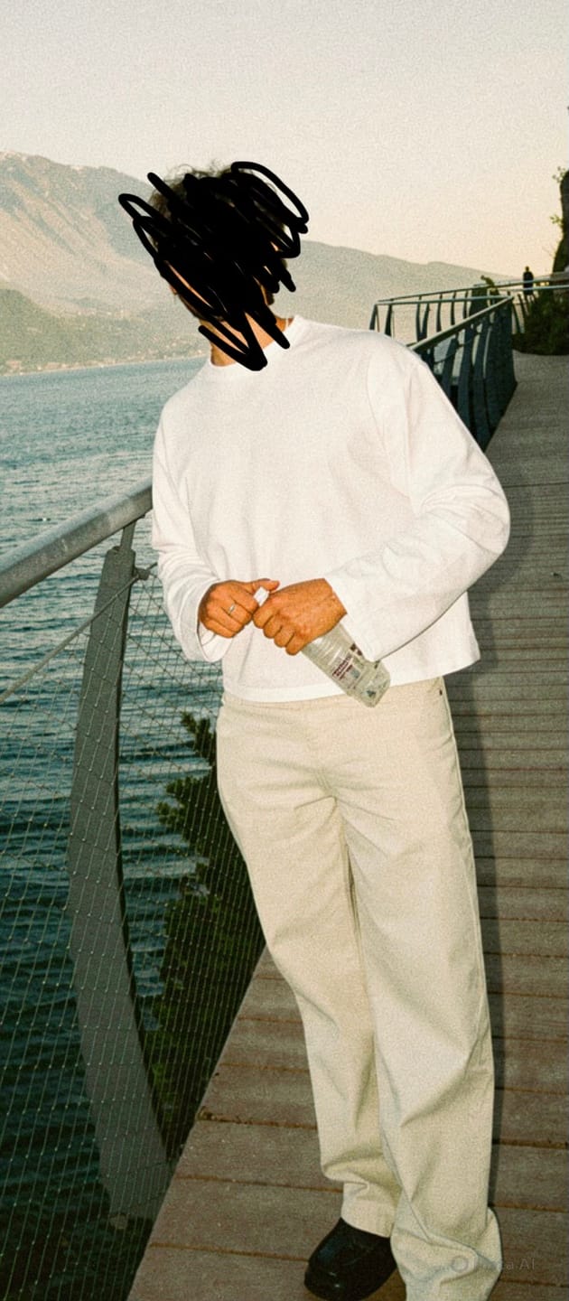Customer photo review of Longsleeve Cropped Blanks 220GSM Off White