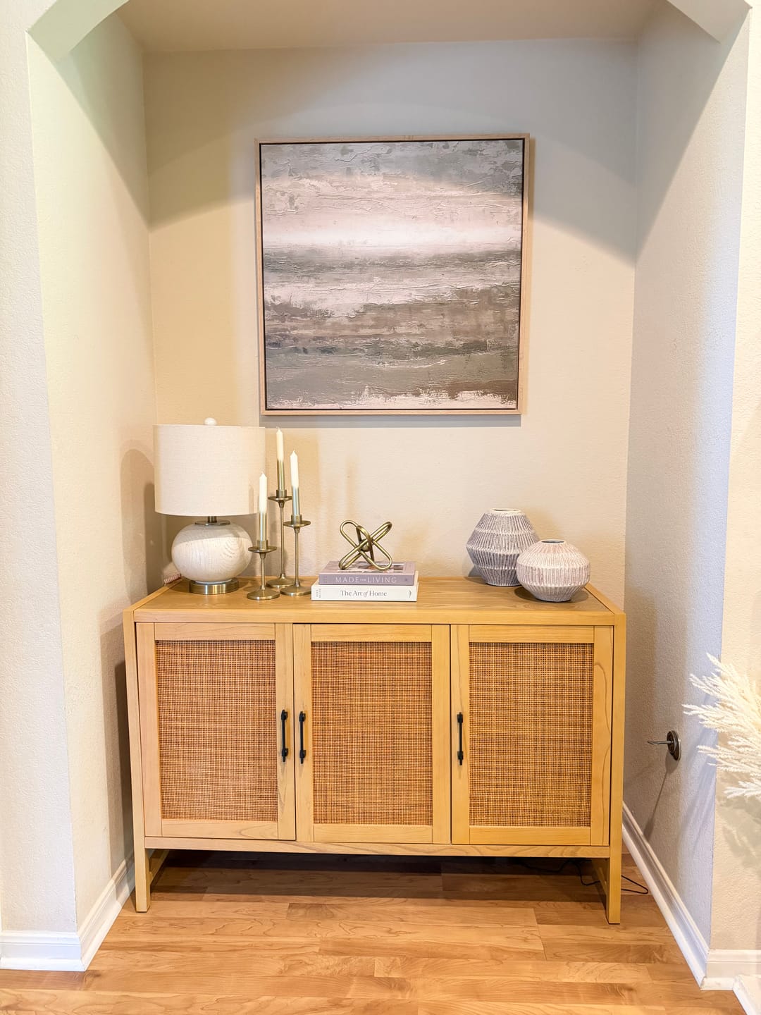 Customer photo review of Sandy Tan Minimalist Abstract Art Print