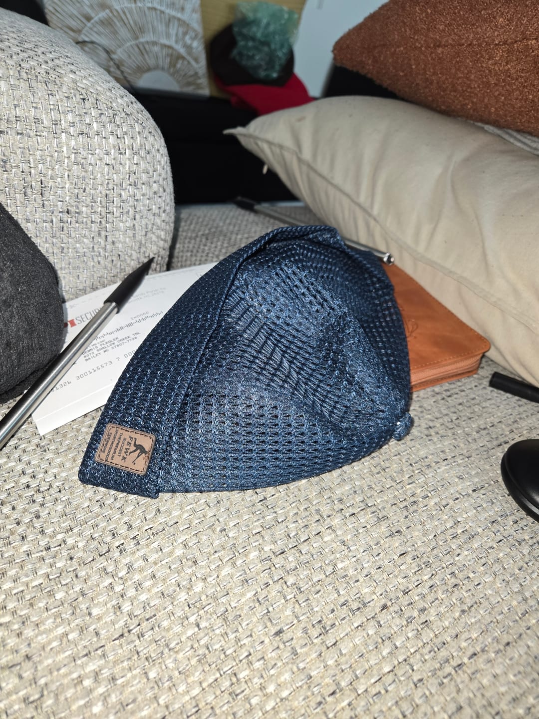 Customer photo review of Men’s Breathable Brimless Docker Hat – Lightweight Mesh Skull Cap for Summer Outdoor Wear
