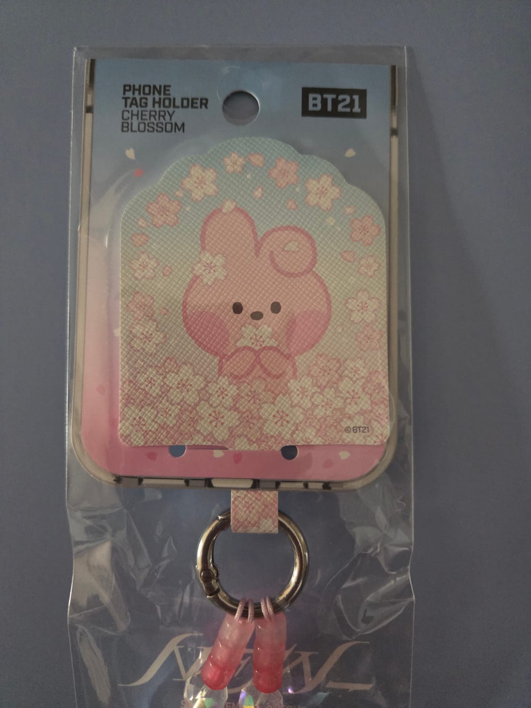 Customer photo review of BT21 - CHERRY BLOSSOM MININI PHONE TAG HOLDER