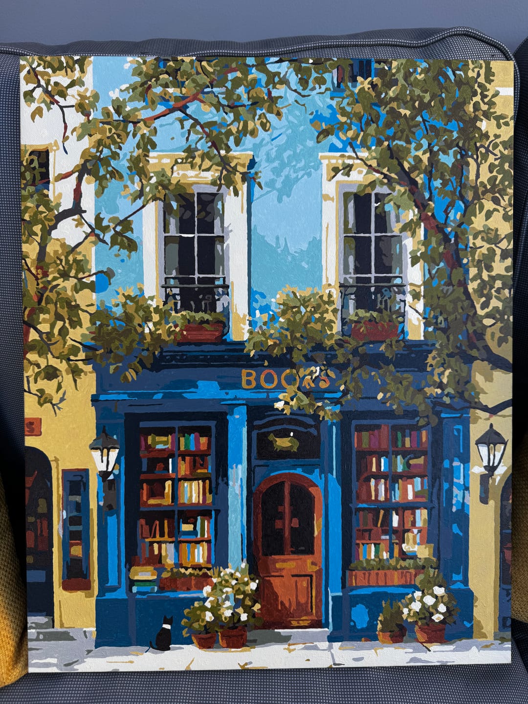 Customer photo review of The Blue Bookshop | Paint by Number