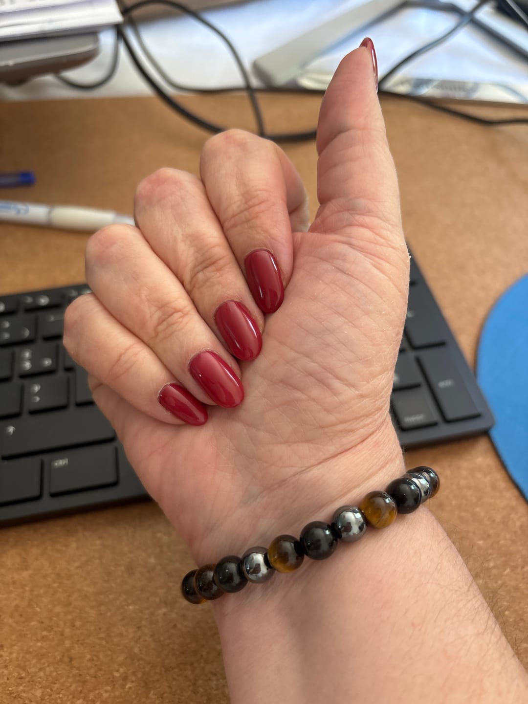 Customer photo review of Bracelet "3 Protections" en Oeil de Tigre, Hématite & Obsidienne Noire
