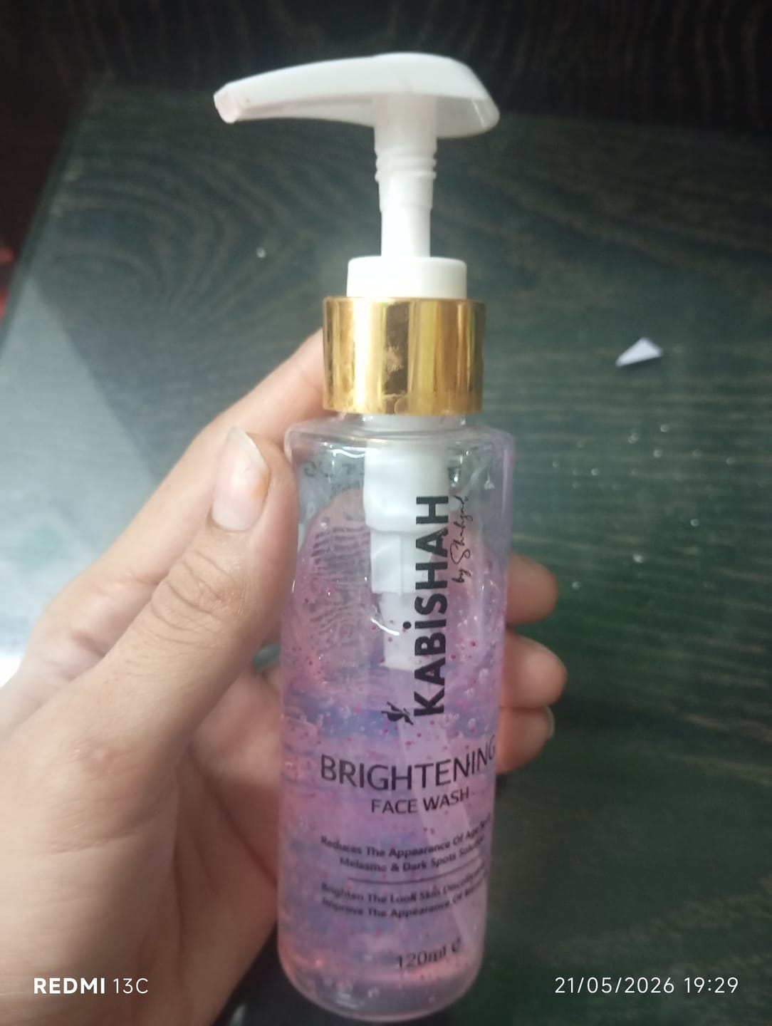 Customer photo review of LuminaBright Whitening Face Wash Double Pack: Duo Glow