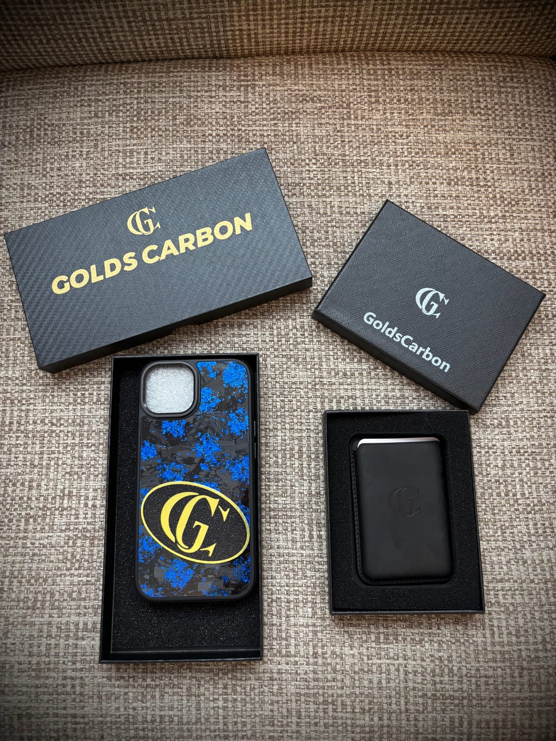 Customer photo review of Forged Carbon Case Blue