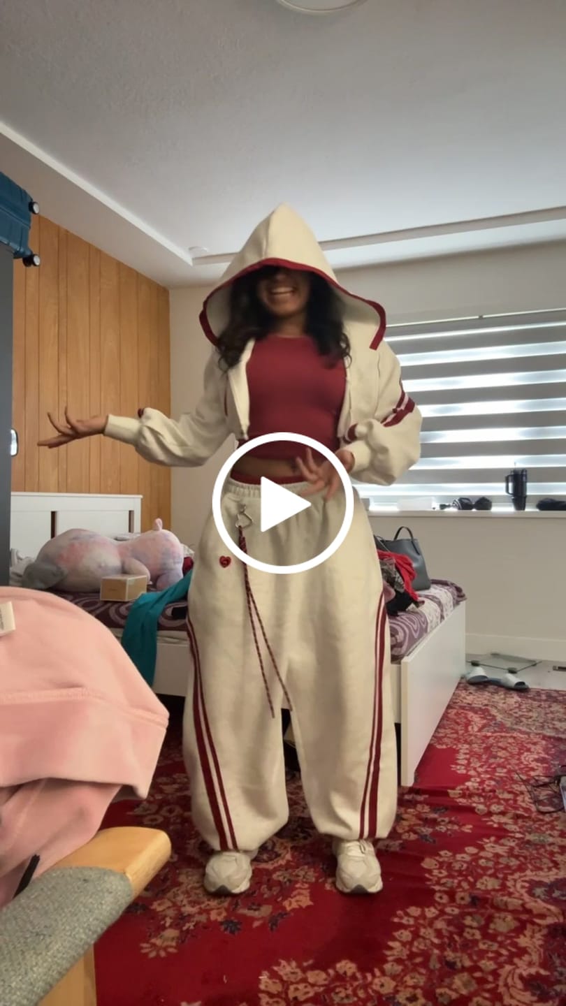 Customer video review of Aelfric Eden Cropped Contrast Stripe Zip Up Hoodie