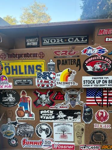 Customer photo review of Limited Edition Stars and Stripes Infowars Decal