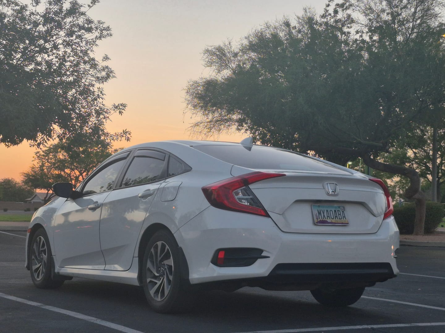 Customer photo review of Fit 2016-2021 Honda Civic Sedan In-Channel Vent Window Visors Rain Sun Wind Guards Shade Deflectors
