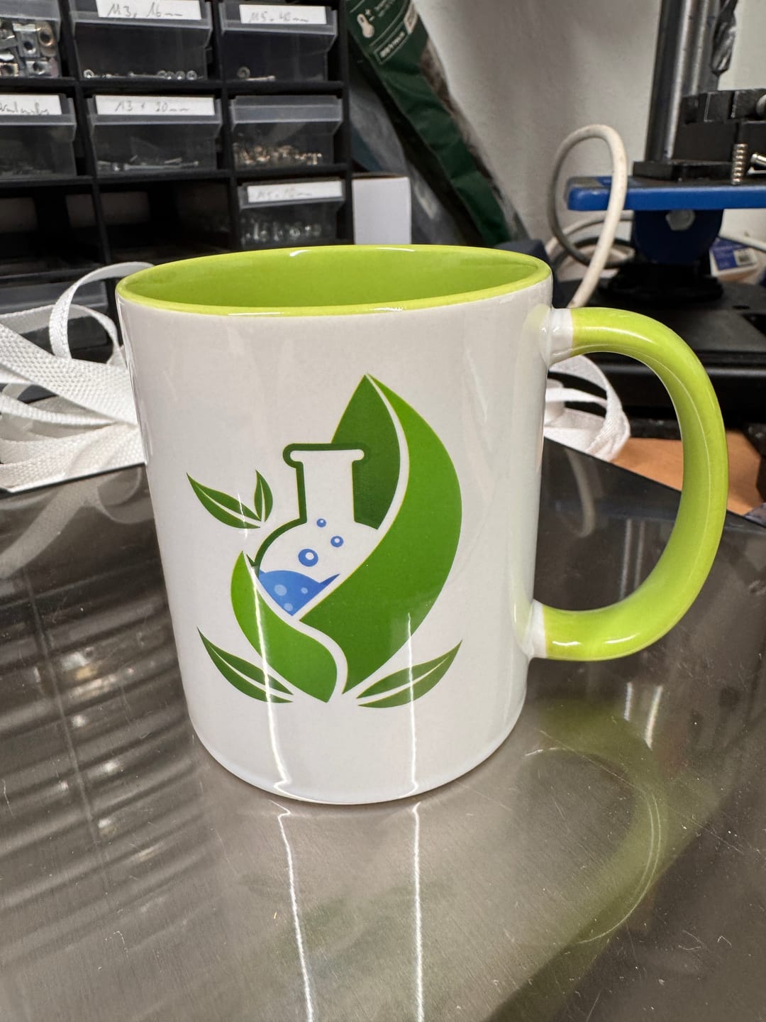 Customer photo review of Keramik Tasse Two Tone 330ml mit Werbeaufdruck
