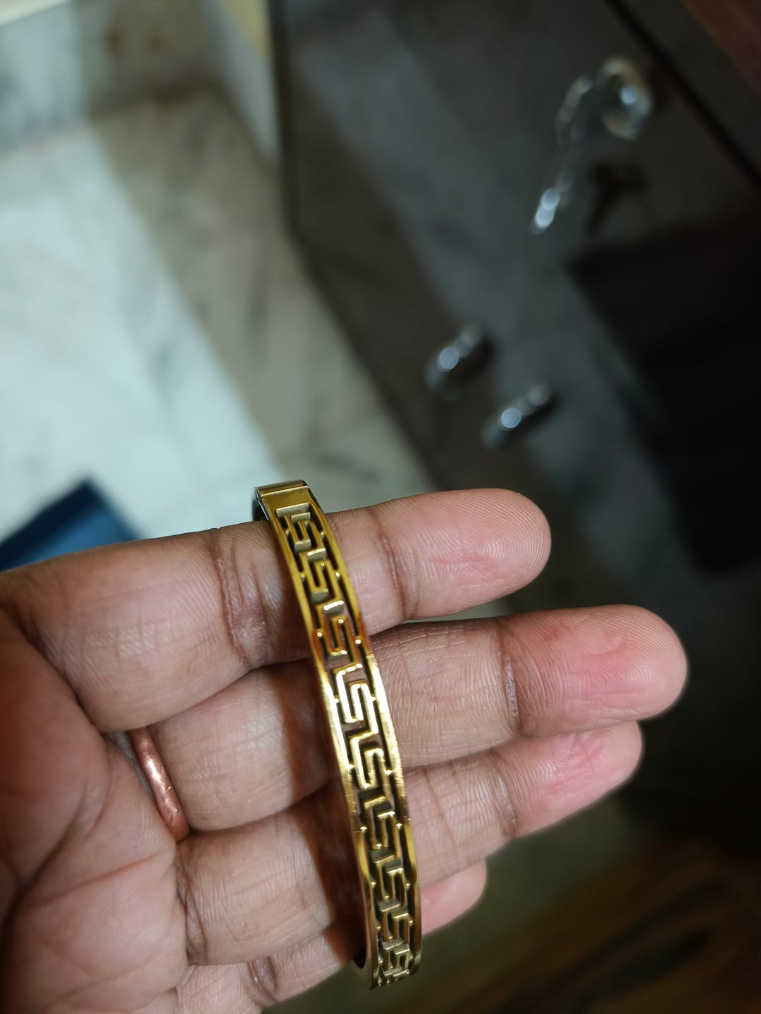 Customer photo review of Gilded Maze Bracelet