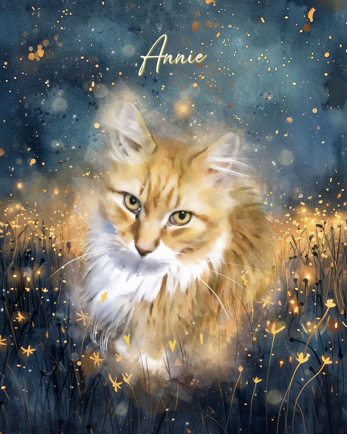 Customer photo review of Pet Portrait Wall Art - The Celestial