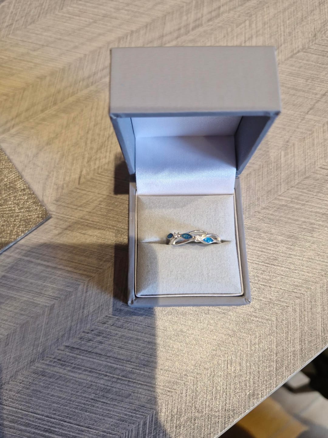 Customer photo review of Evelyn Eternity Ring, suitable for up to 3 sets of ashes.
