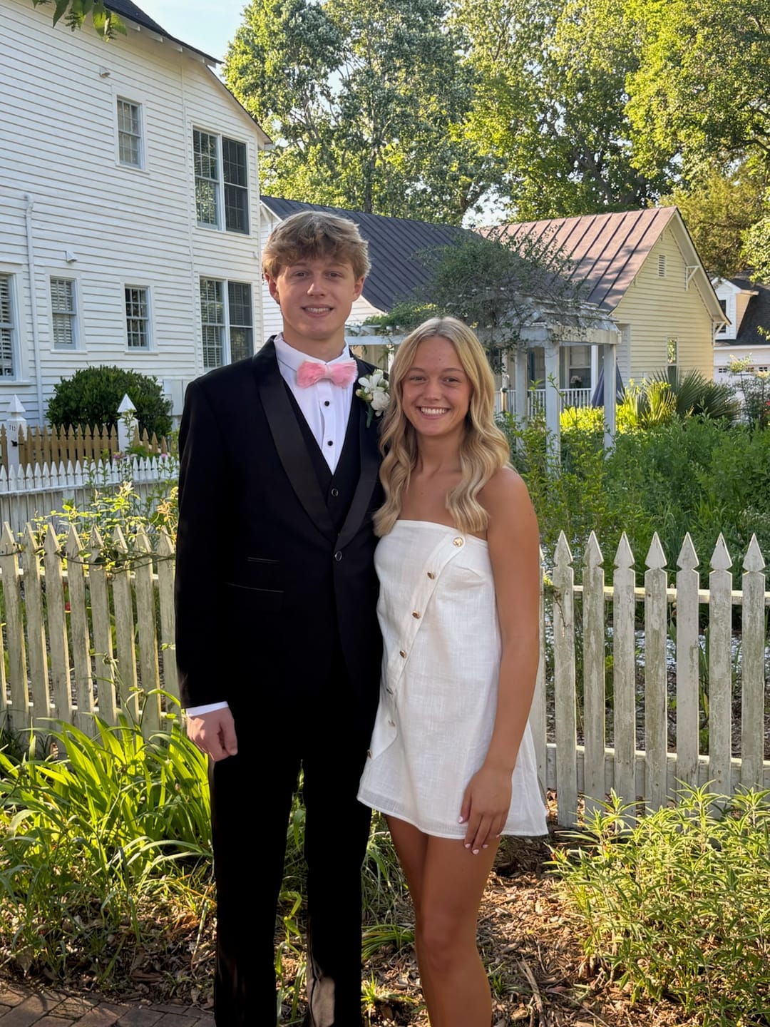 Customer photo review of The Derby Rose Lilac Feather Bow Tie