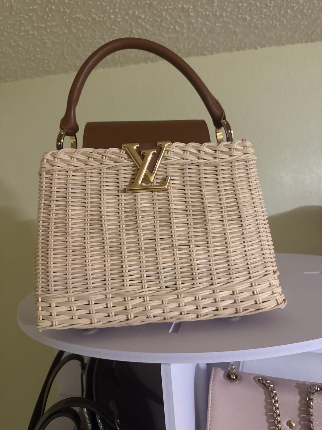 Customer photo review of Louis Vuitton Rattan Mini Capucine 27*18cm