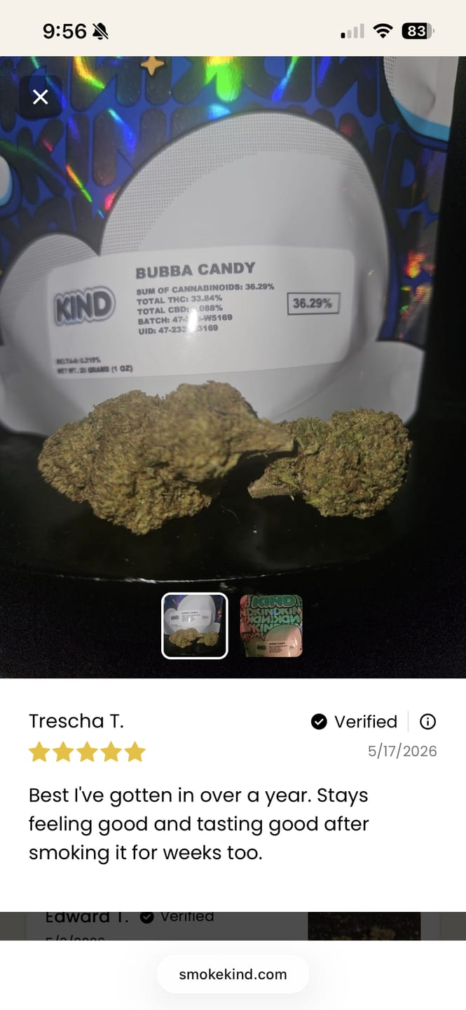 Customer photo review of Bubba Candy - 28 Grams - Indica