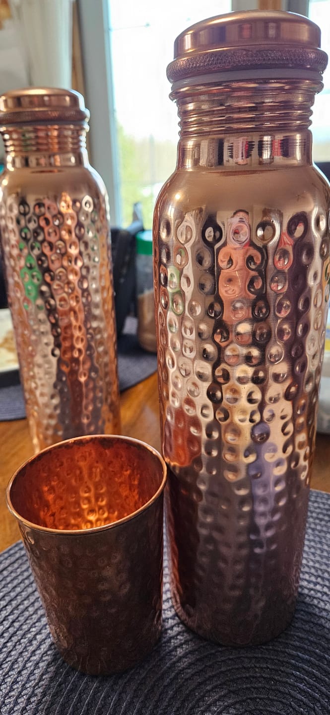 Customer photo review of Himalayan Ayurvedic Pure Copper Bottle