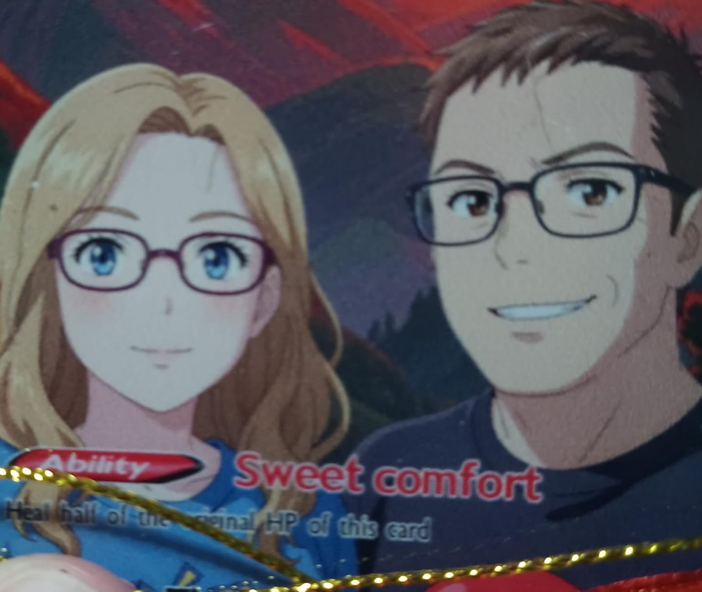 Customer photo review of Custom Poke Card for Couple - Anime-Inspired Ghibli Aesthetic Pocket Monster Gift - Customizable Trading Cards - CPC-15