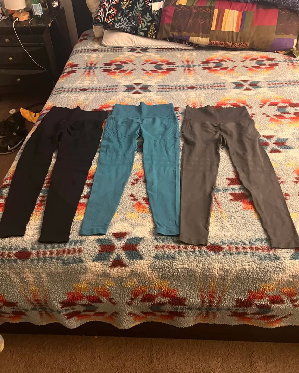 Customer photo review of High Waisted And Hip Lifting Yoga Elastic Quick Drying Tight Pants