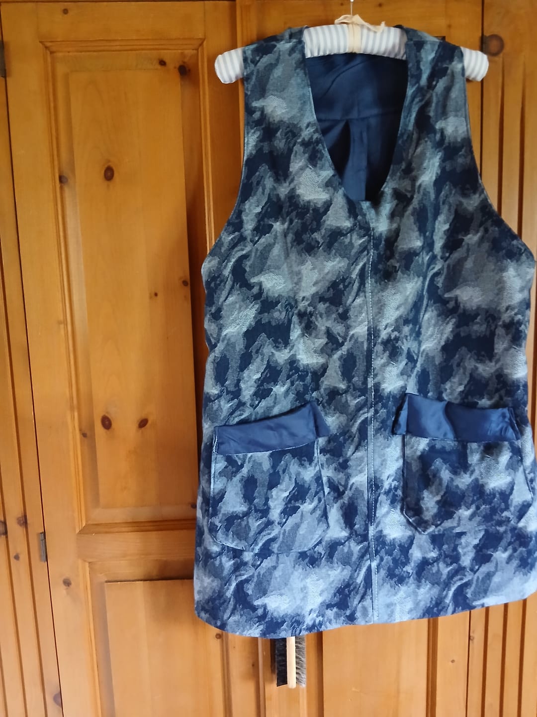 Customer photo review of Smokey Texture Jacquard Denim Fabric