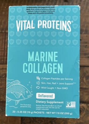 Customer photo review of Vital Proteins Marine Collagen Stick Pack (Unflavored) - 20 Packets 200g