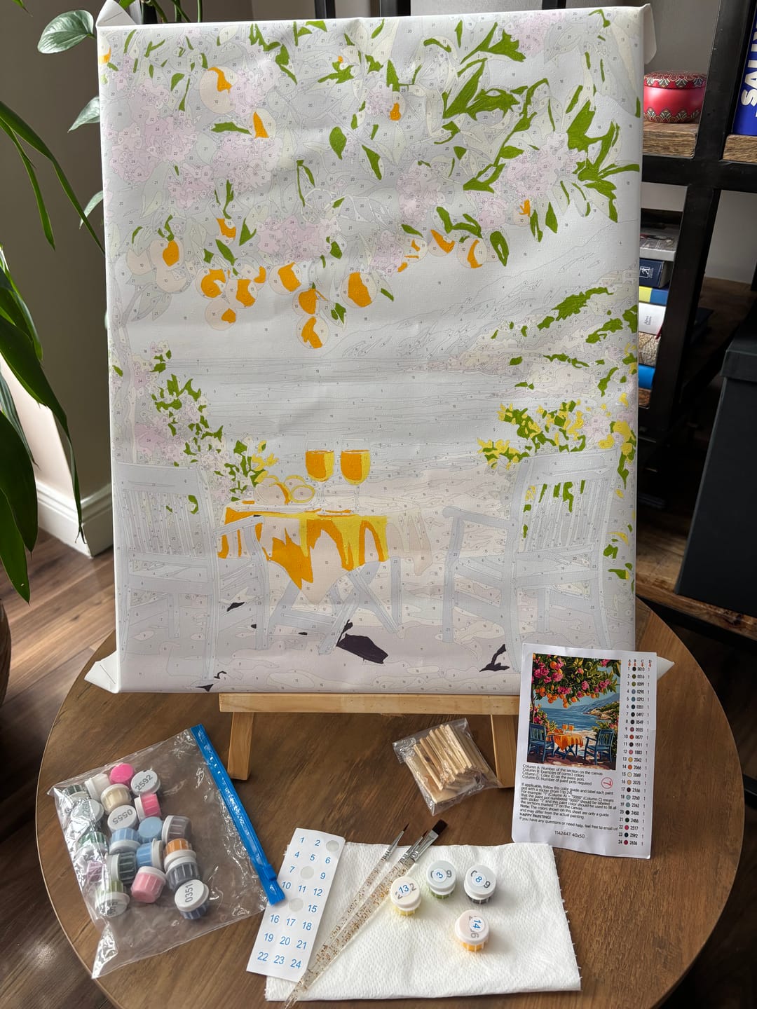 Customer photo review of Citrus by the Sea | Paint by Number