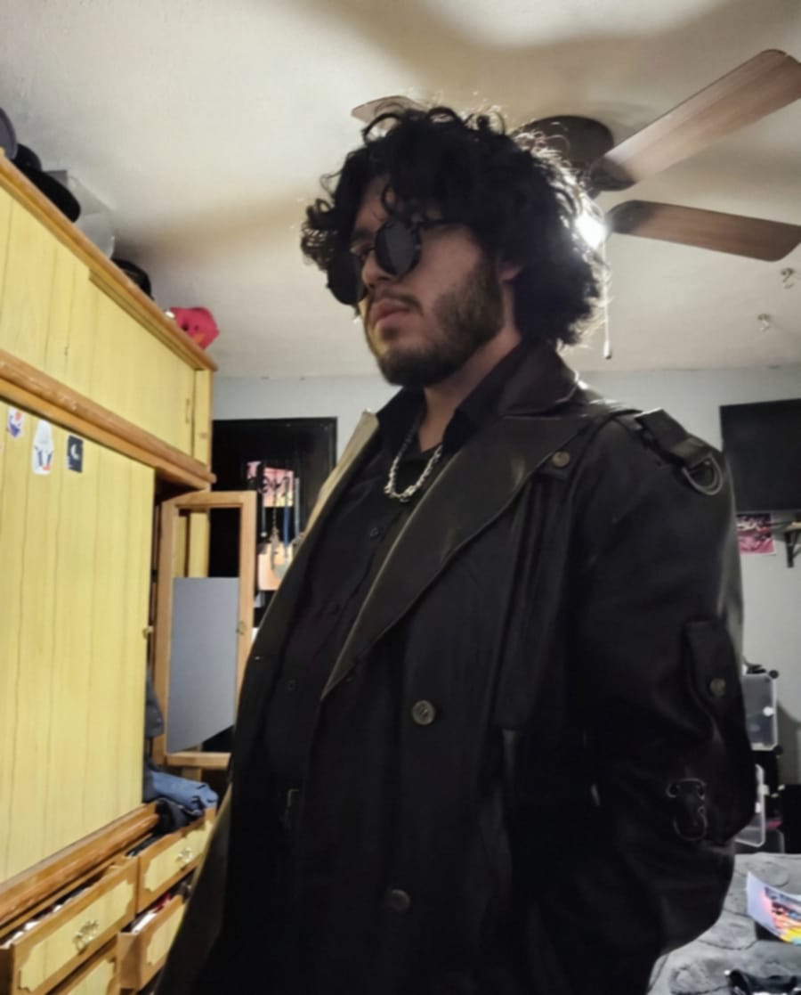 Customer photo review of Cyberpunk trench coat "Kamirai"