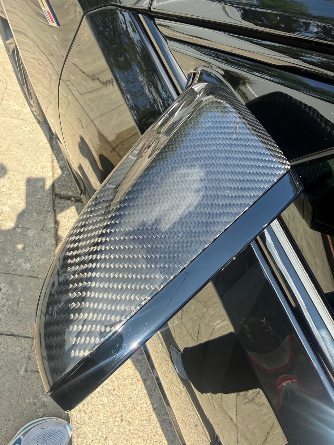 Customer photo review of 2022-Up Cadillac CT5 Dry Carbon Fiber Rear Deck Lid Center Applique Trunk Insert